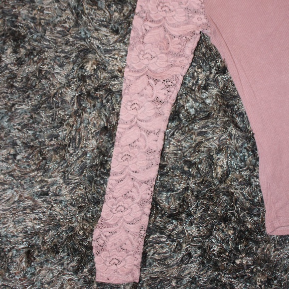 Lace Long Sleeve Shirt Charolette Ruse M - Picture 3 of 6